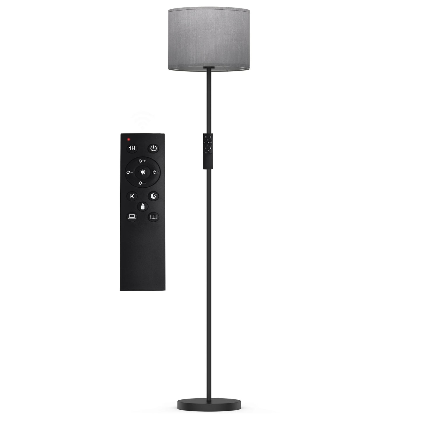 61.5 Inch Traditional Floor Lamp with Remote Control and Bulb Included
