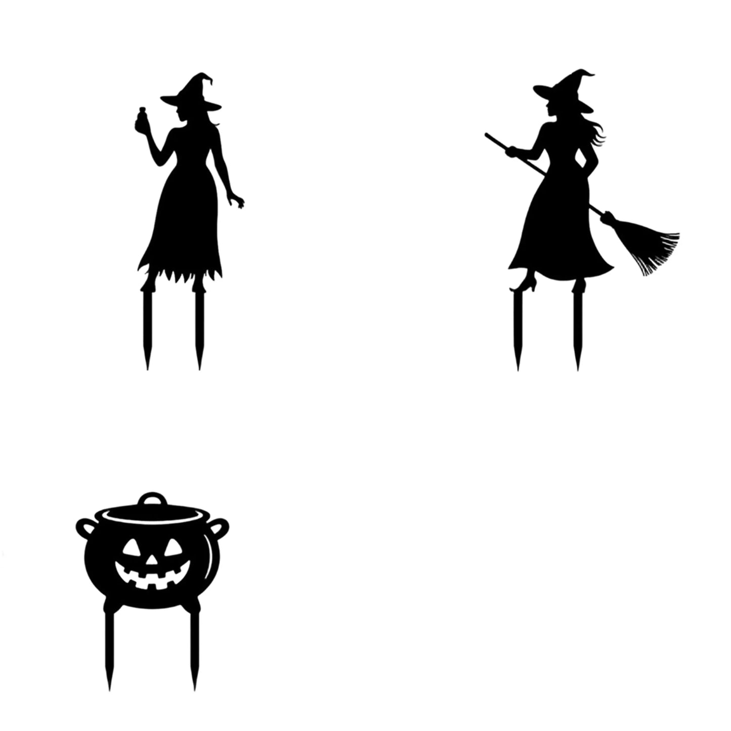 Halloween Yard Signs Metal Ghost Skeleton Tombstone Stakes