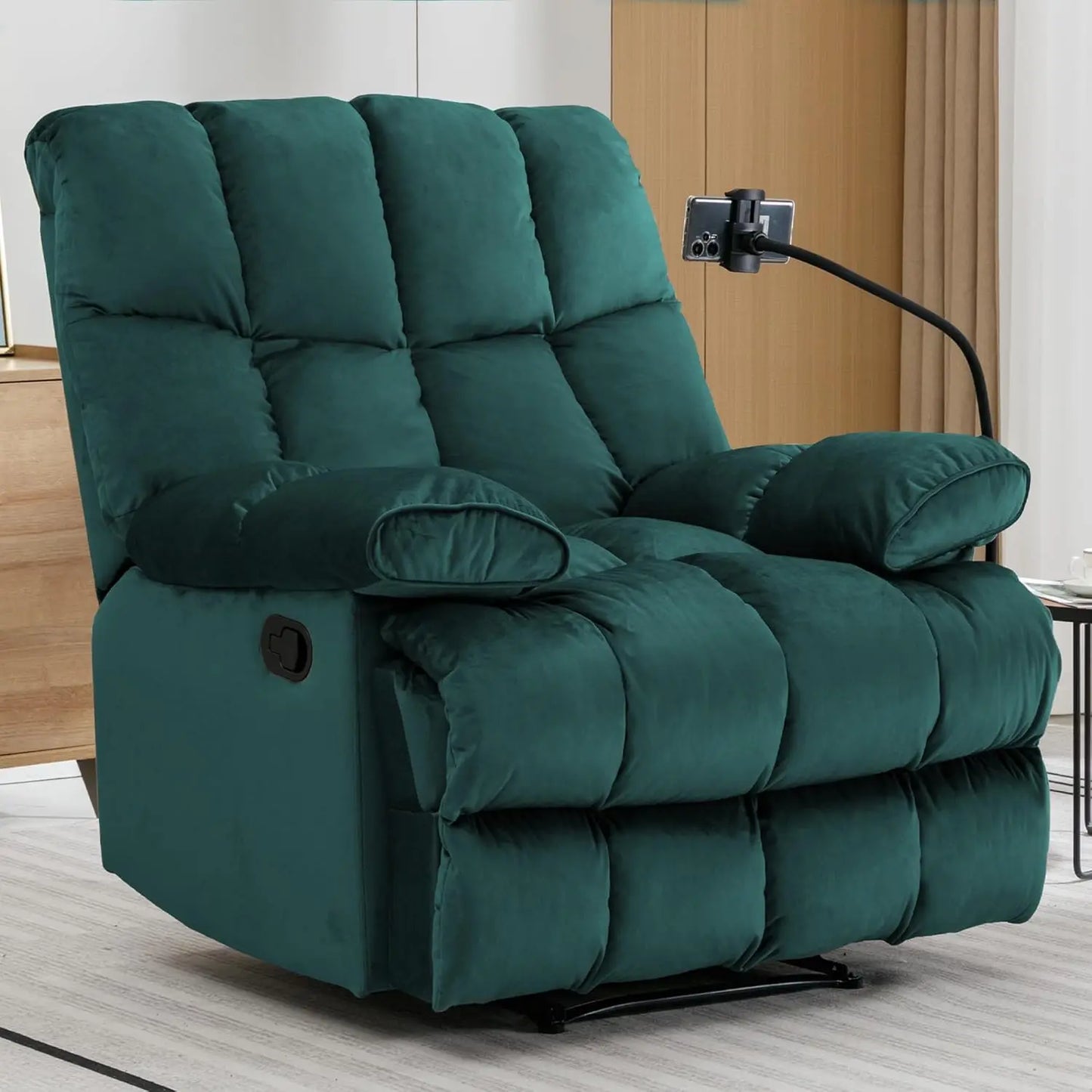Oversized Velvet Recliner Chair For Adults 400 Lbs Extra Wide And Tall