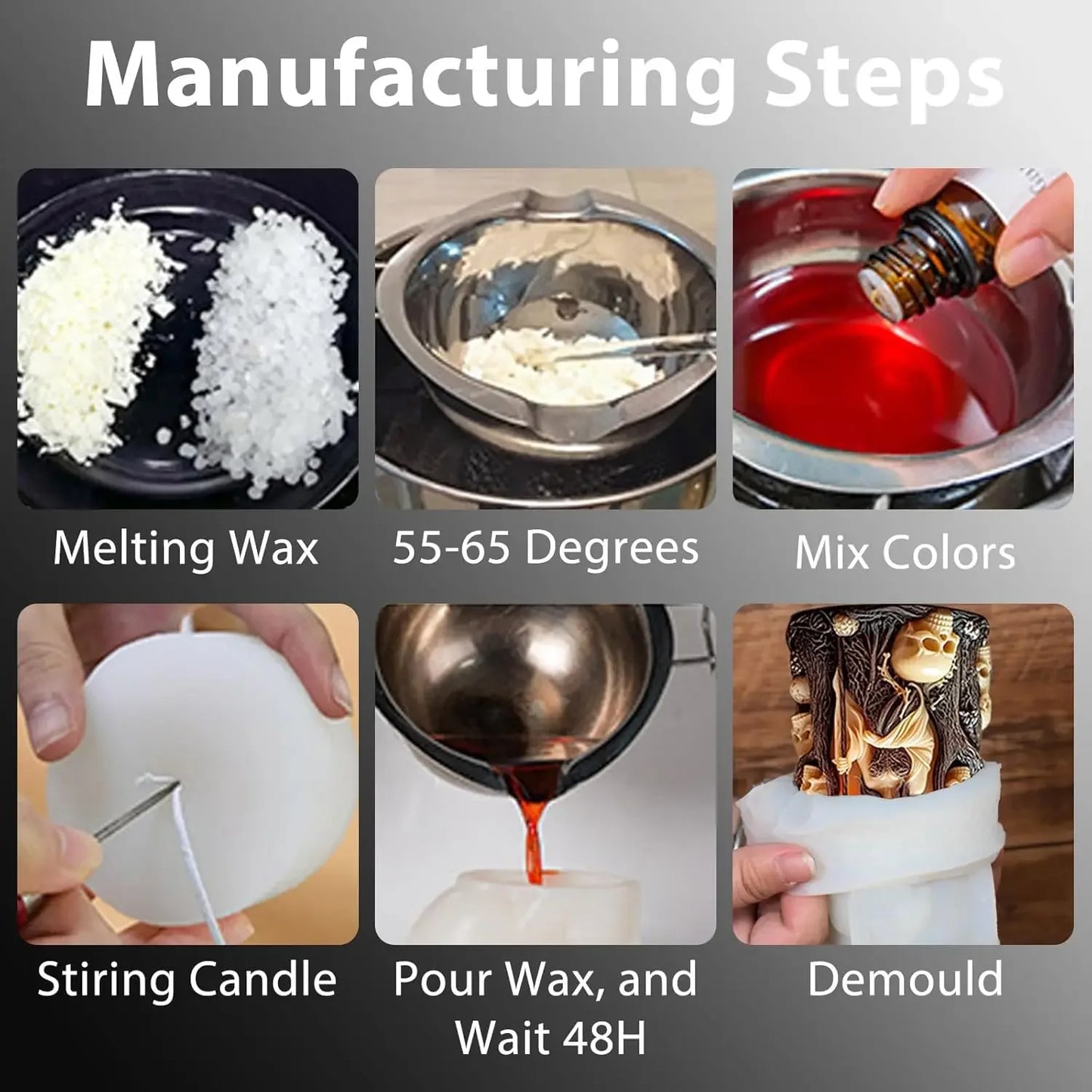 Witch Pillar Candle Molds Silicone For Candle Making