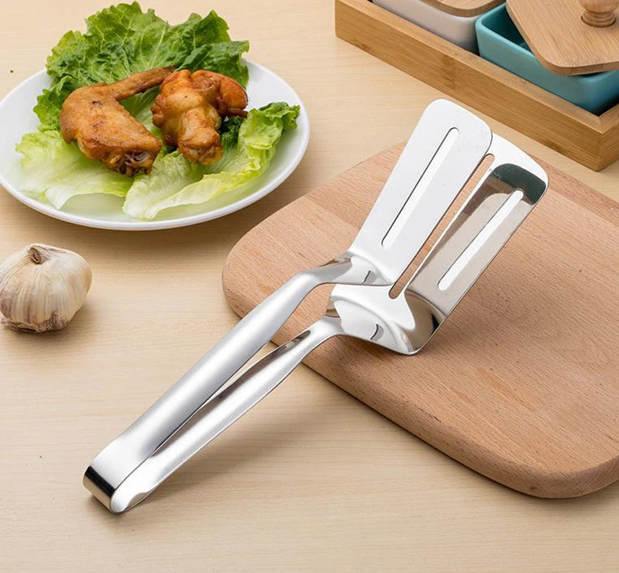Steel Frying Shovel Clip Multifunctional Bbq Tongs Tool