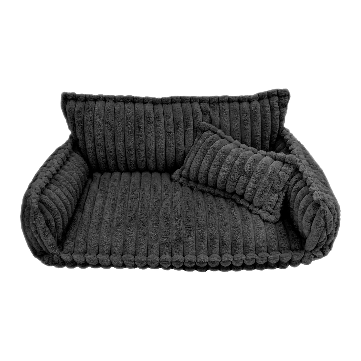 Pet Couch With Removable Washable Cover Calming Plush Bed For Cats And Dogs