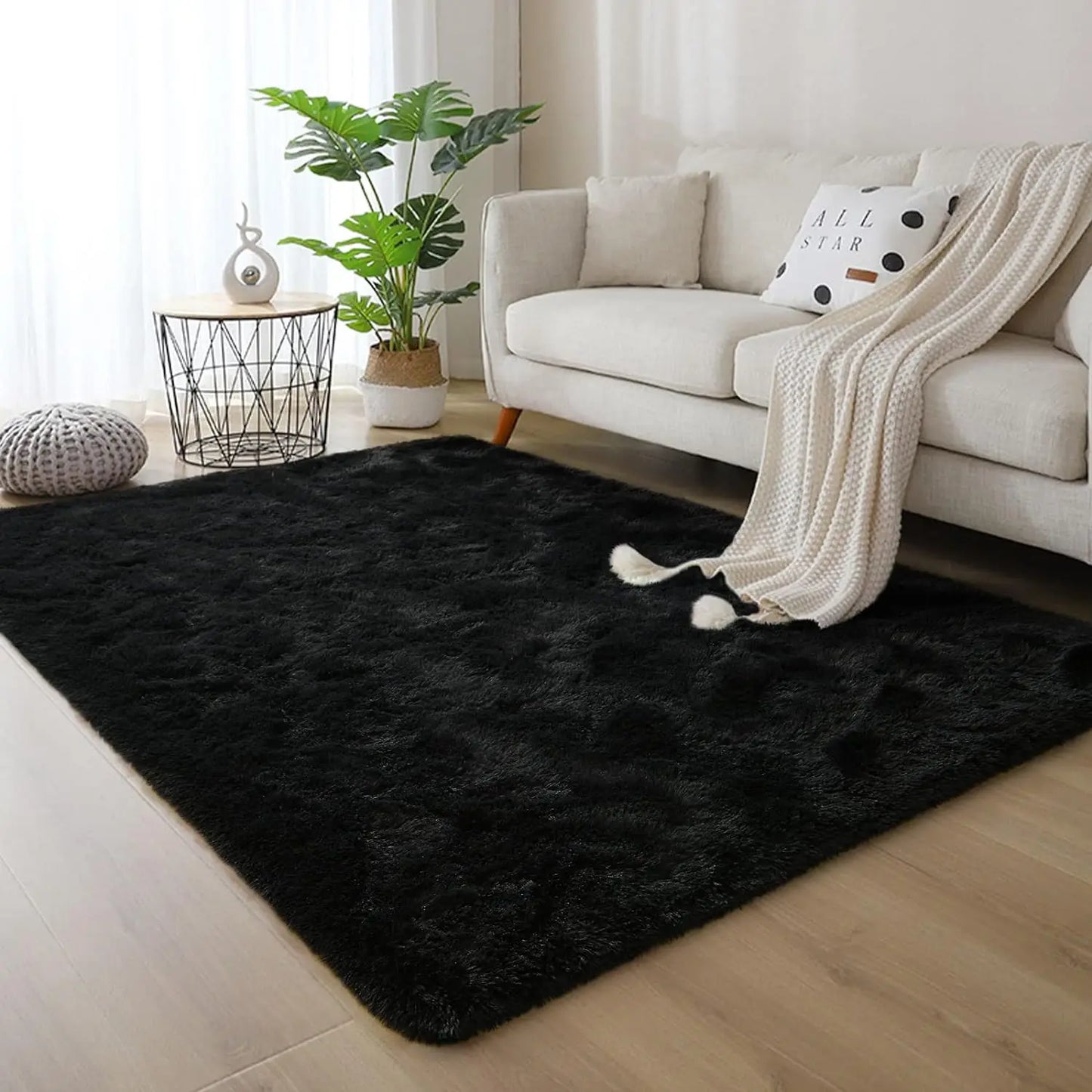 Fluffy Rugs for Bedroom Fuzzy Area Rugs for Living Room Soft Kids Carpet Non Slip for Hardwood Floors Room Decor