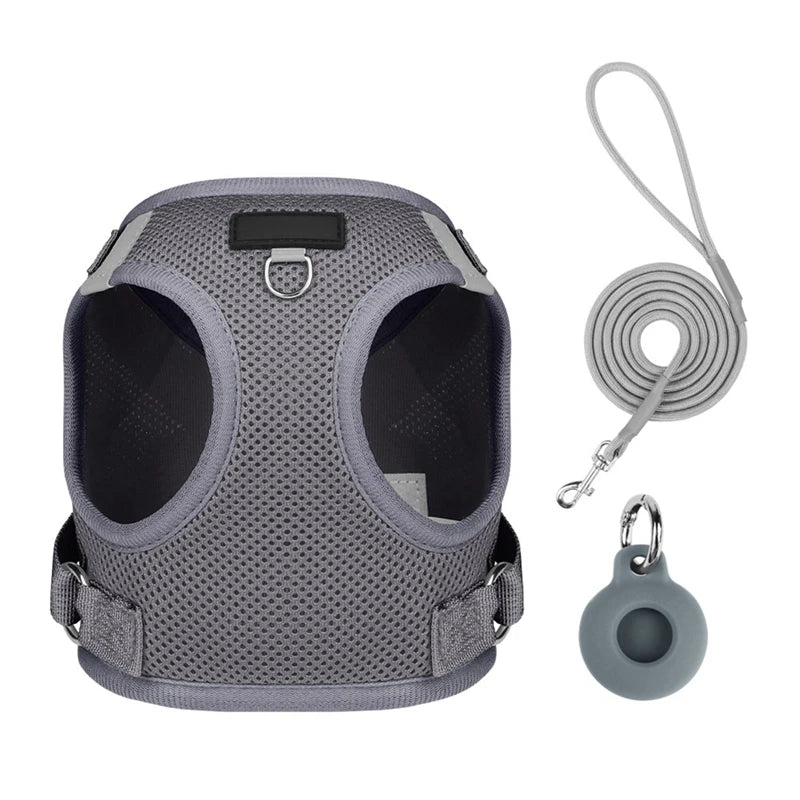 Nylon Pet Harness And Leash Set For Small And Medium Dogs And Cats Chest Strap