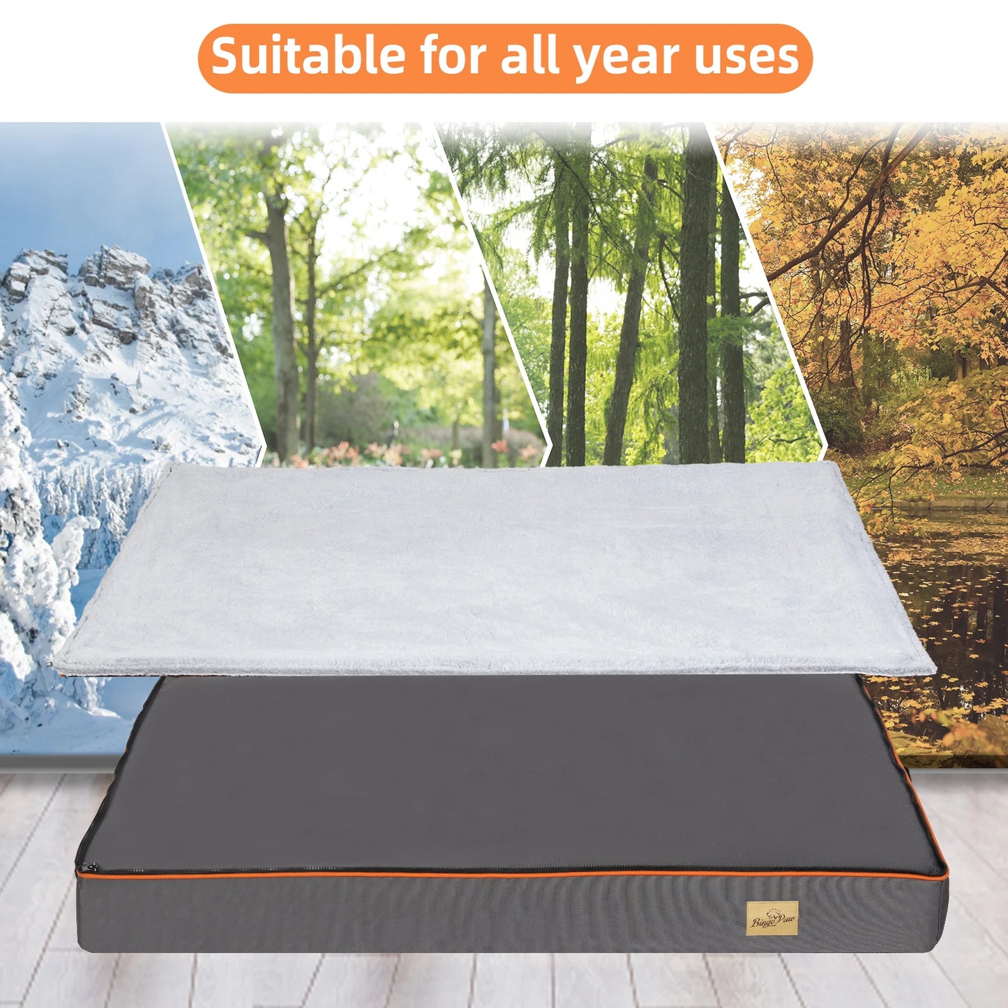 Large Orthopedic Dog Bed With Padded Foam Cushion Washable