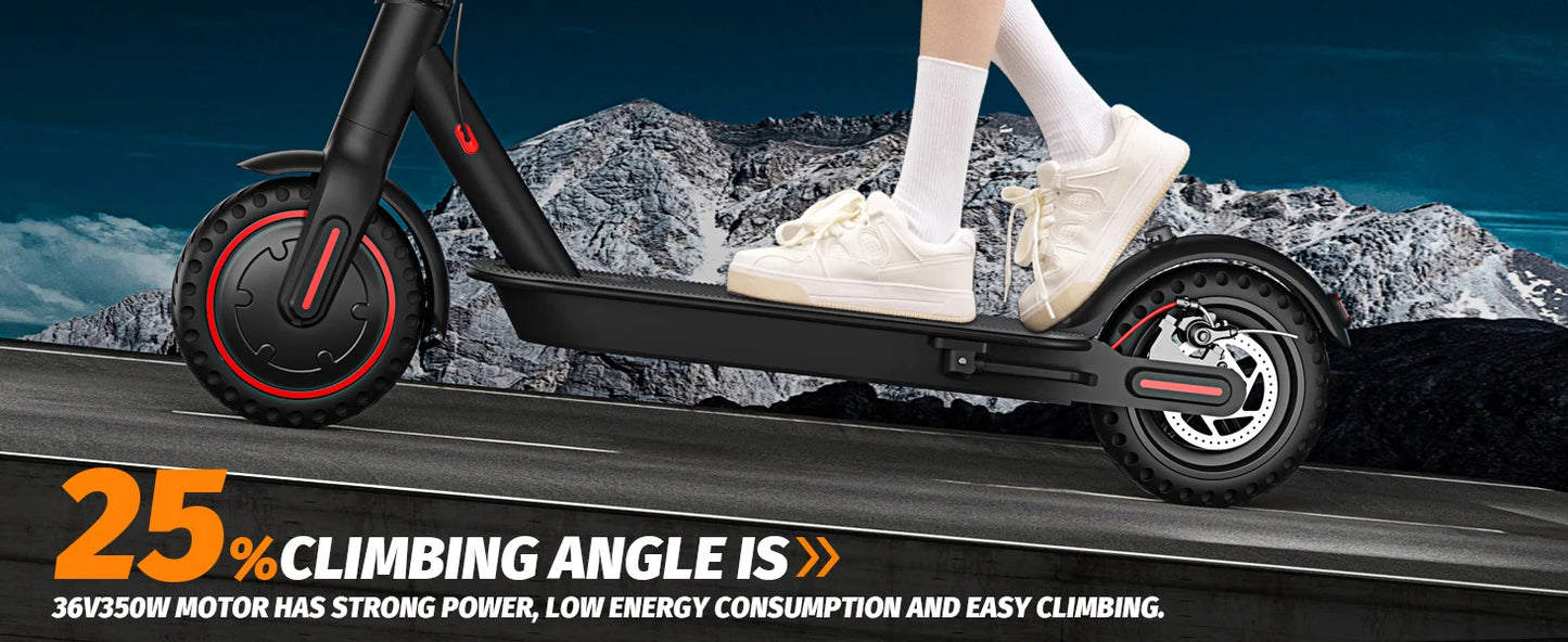 Foldable 350W Electric Scooter 30kmh Explosion Proof Tires