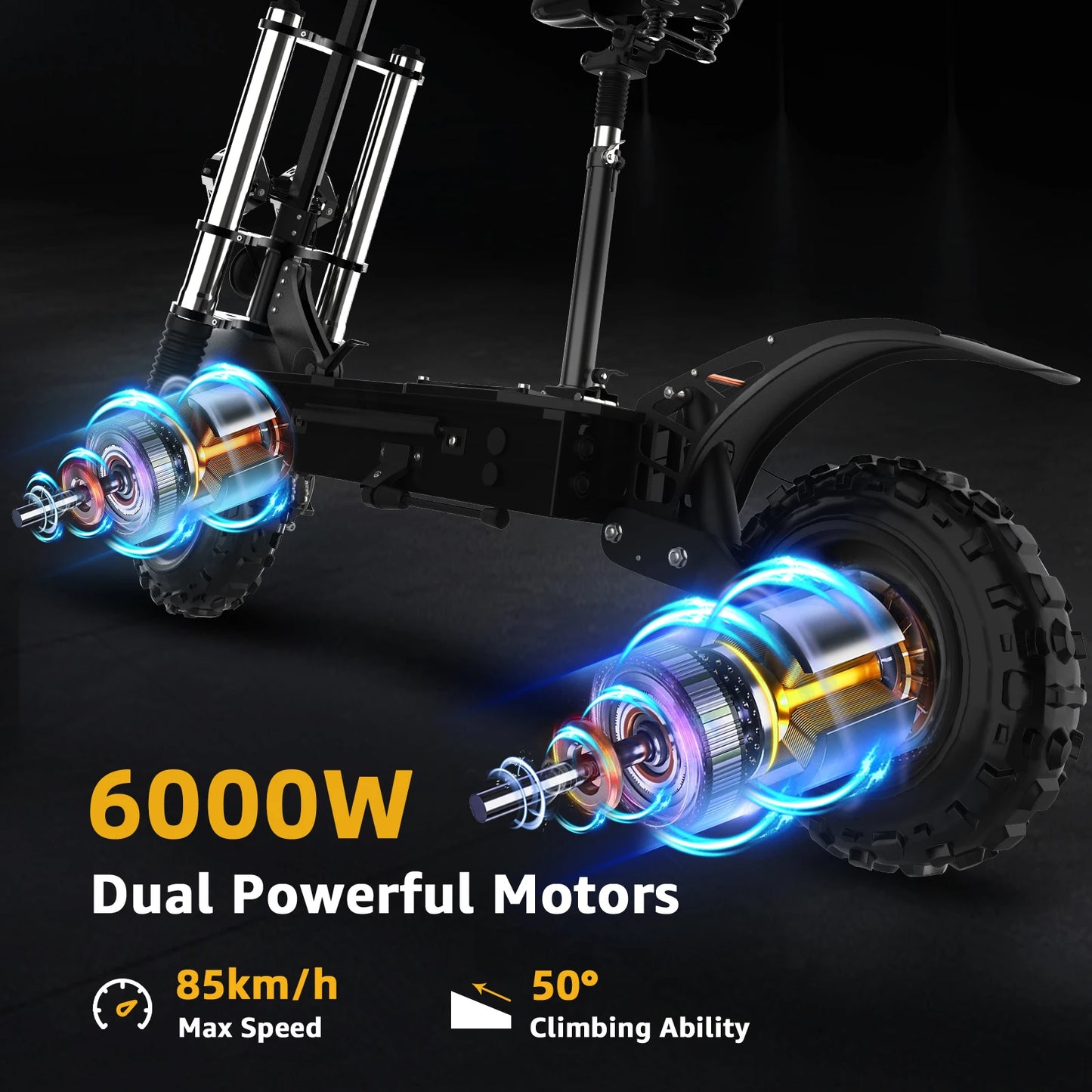 Dual Motor Electric Scooter For Adults Foldable 72V 85 KmH