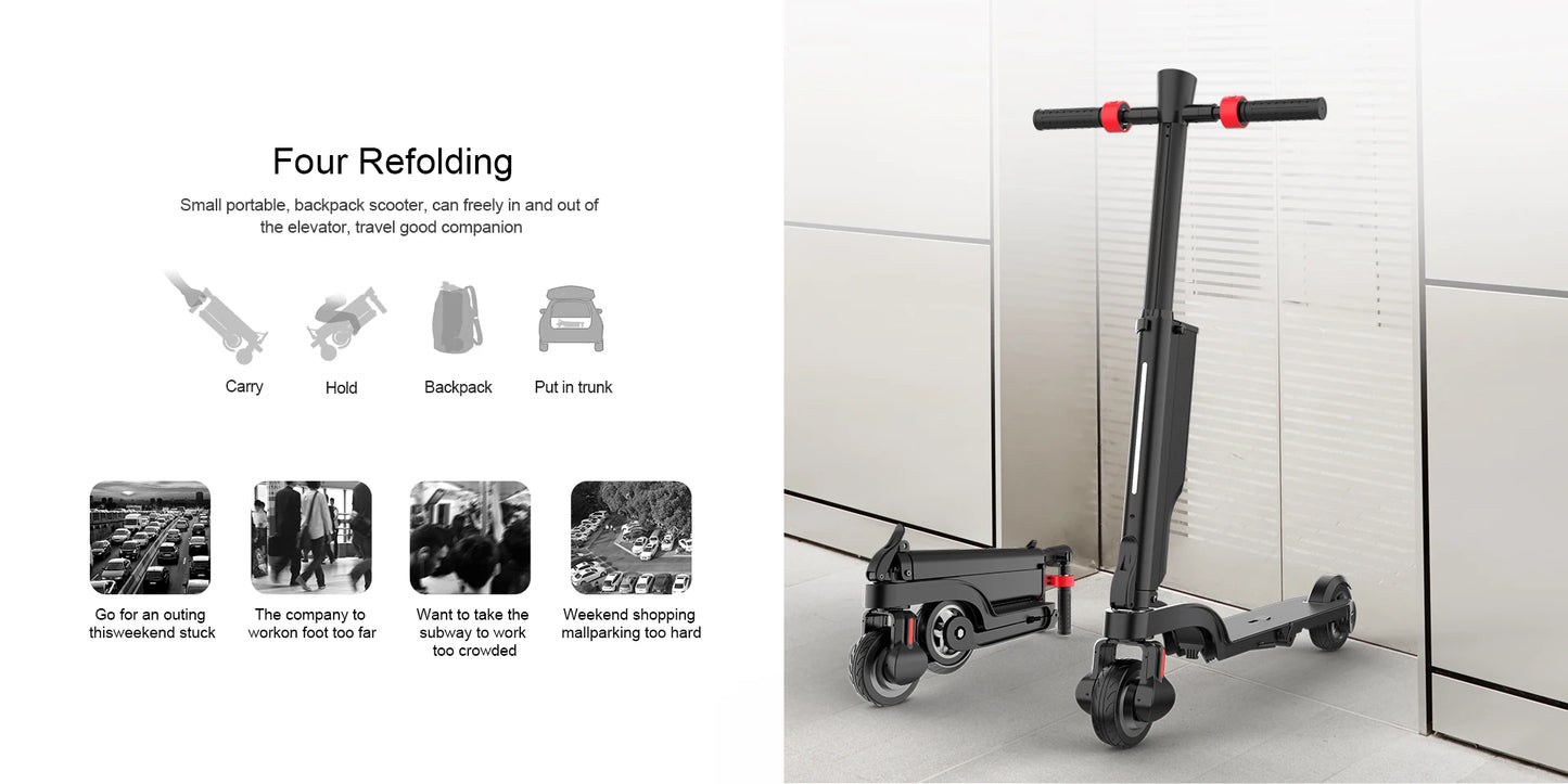 HX Foldable Electric Scooter 350W 25kmh 36V For Adults