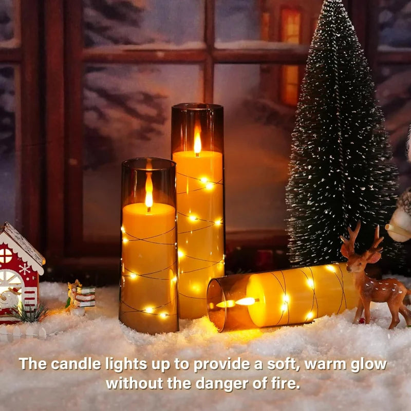 Five Pack Flameless LED Candles With Timer For Wedding