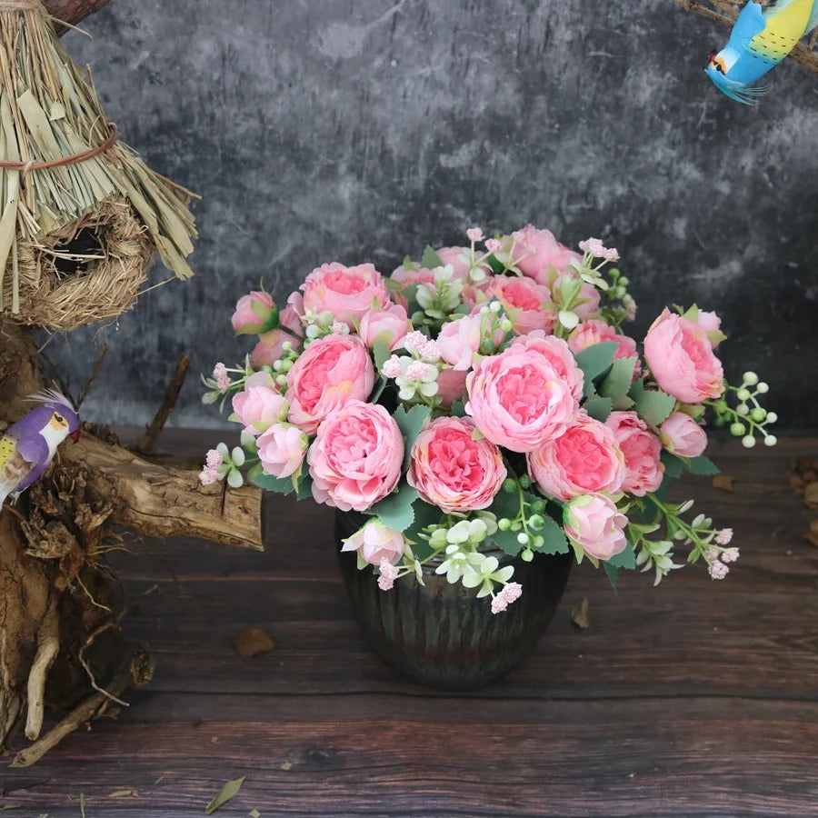 Artificial Rose And Peony Flowers Set One To Three Pcs High Quality Wedding Arch