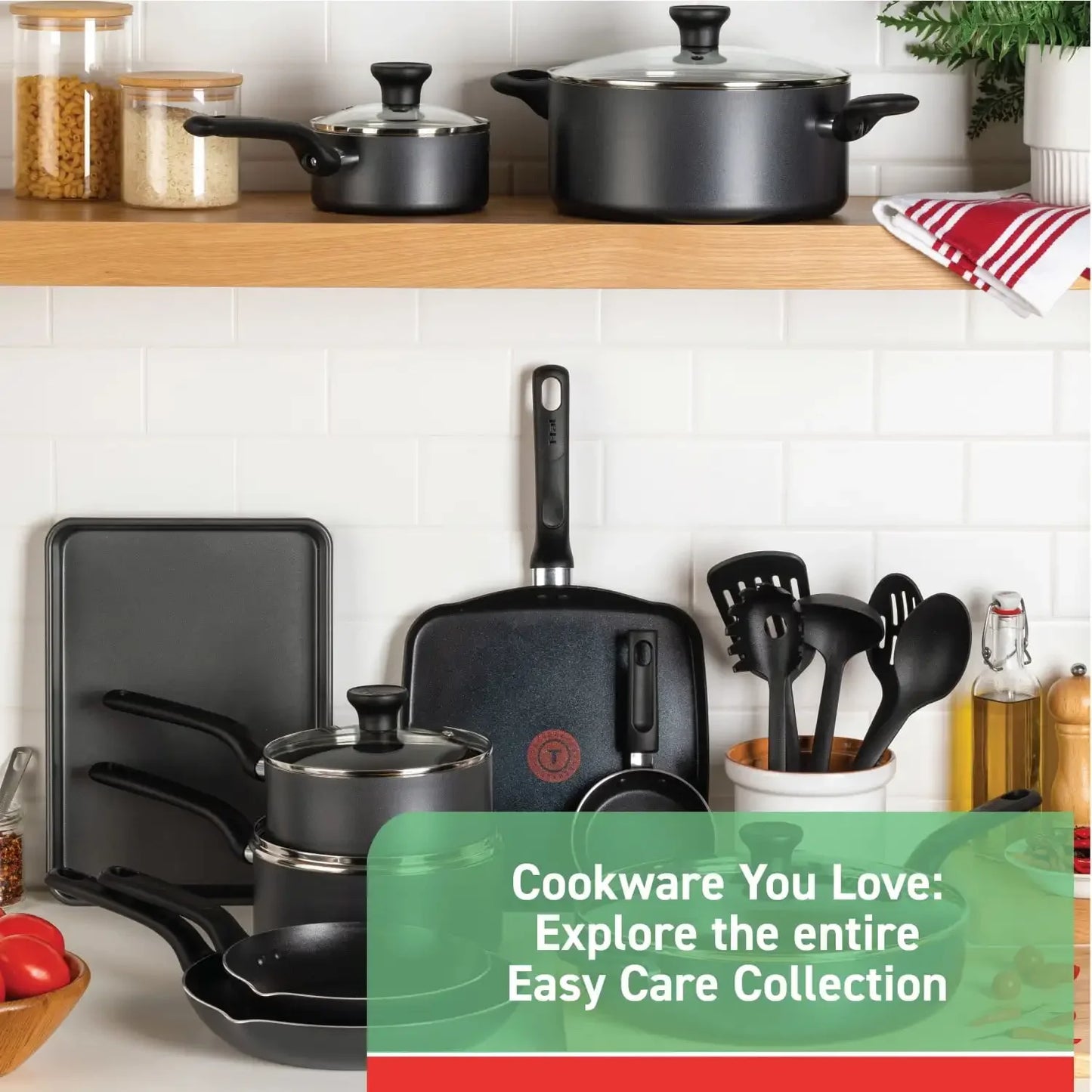 20 Piece Non Stick Cookware Set Pots and Pans Grey