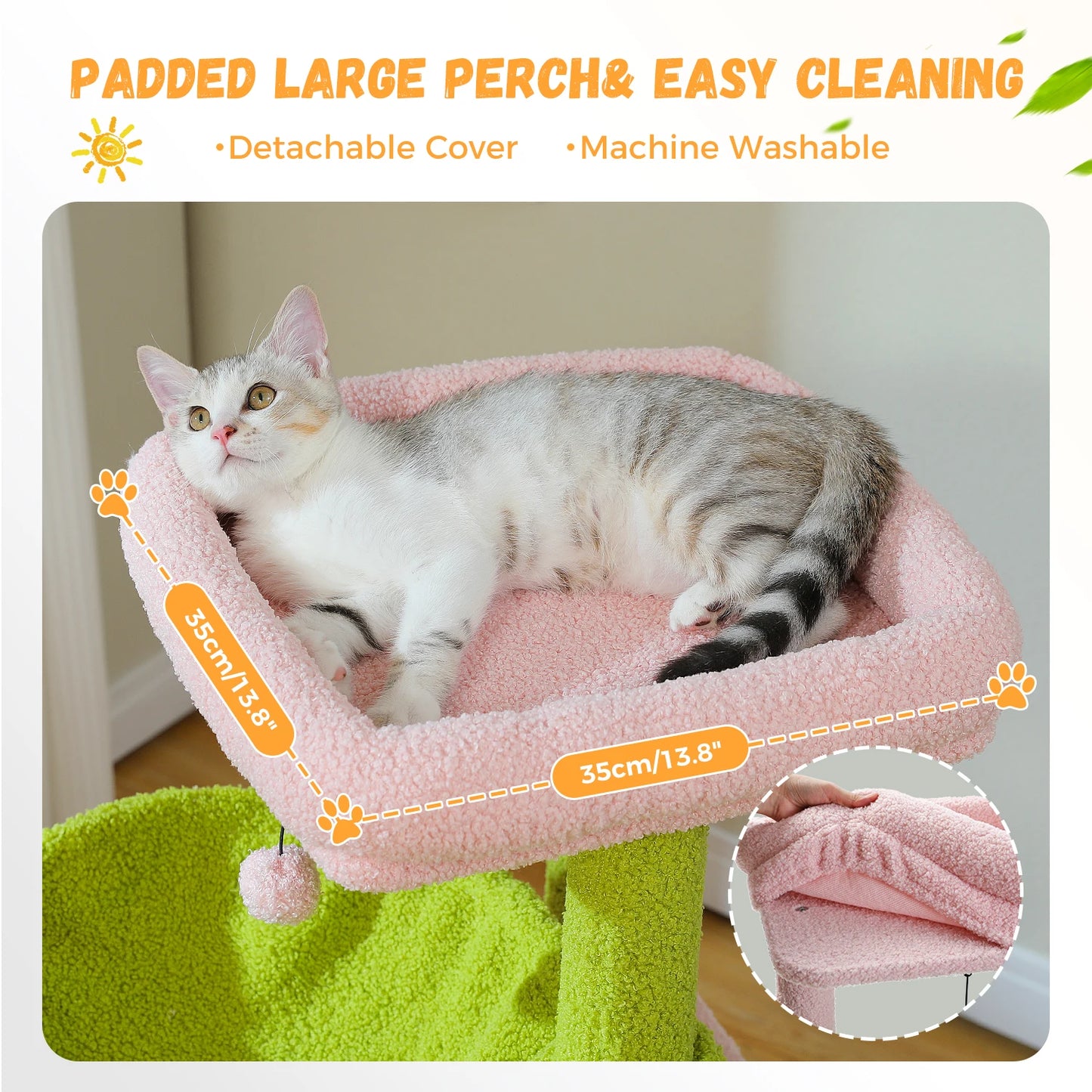 Large Indoor Cat Tree Tower With Four Levels And Two Condos