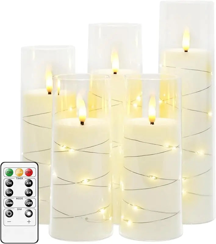Five Pack Flameless LED Candles With Timer For Wedding