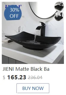 Jieni Glass Waterfall Spout Brass Faucet Oil Rubbed Bronze