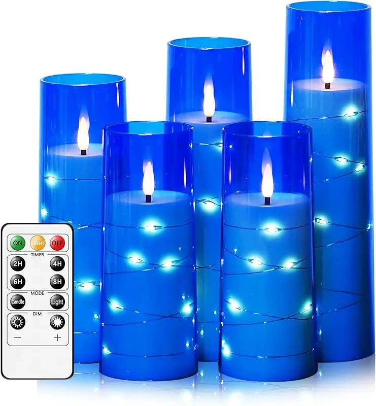 Five Pack Flameless LED Candles With Timer For Wedding