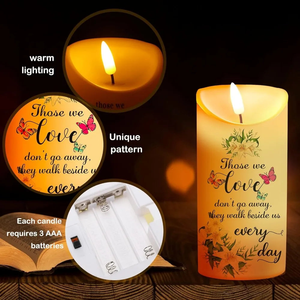 LED Flameless Cardinal Memorial Candle for Sympathy Gifts