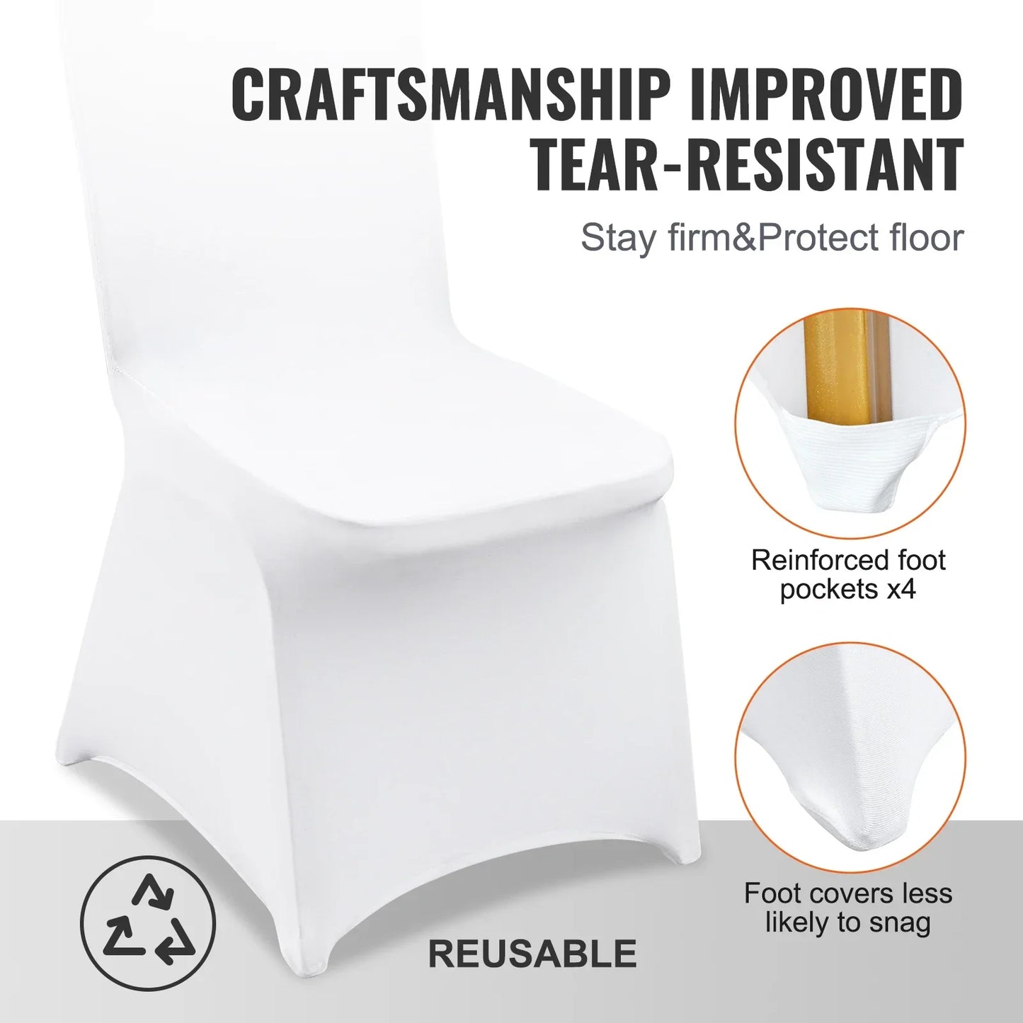 VEVOR Stretch Spandex Chair Covers Removable Slipcovers