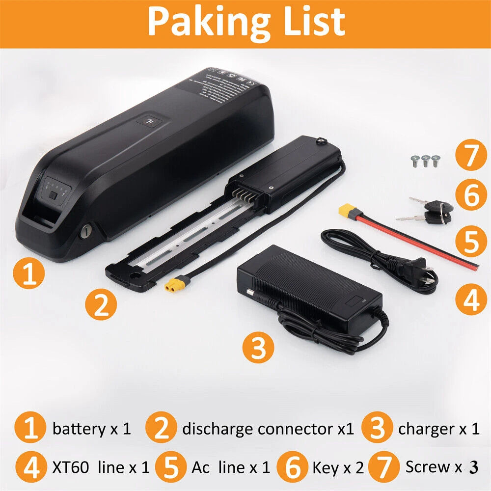 48V Li Ion Ebike Battery 10 20Ah For High Power Long Range