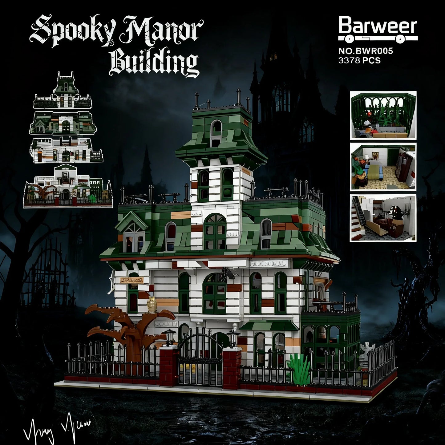 Wednesday Addams Spooky Manor Lego Compatible Building Blocks