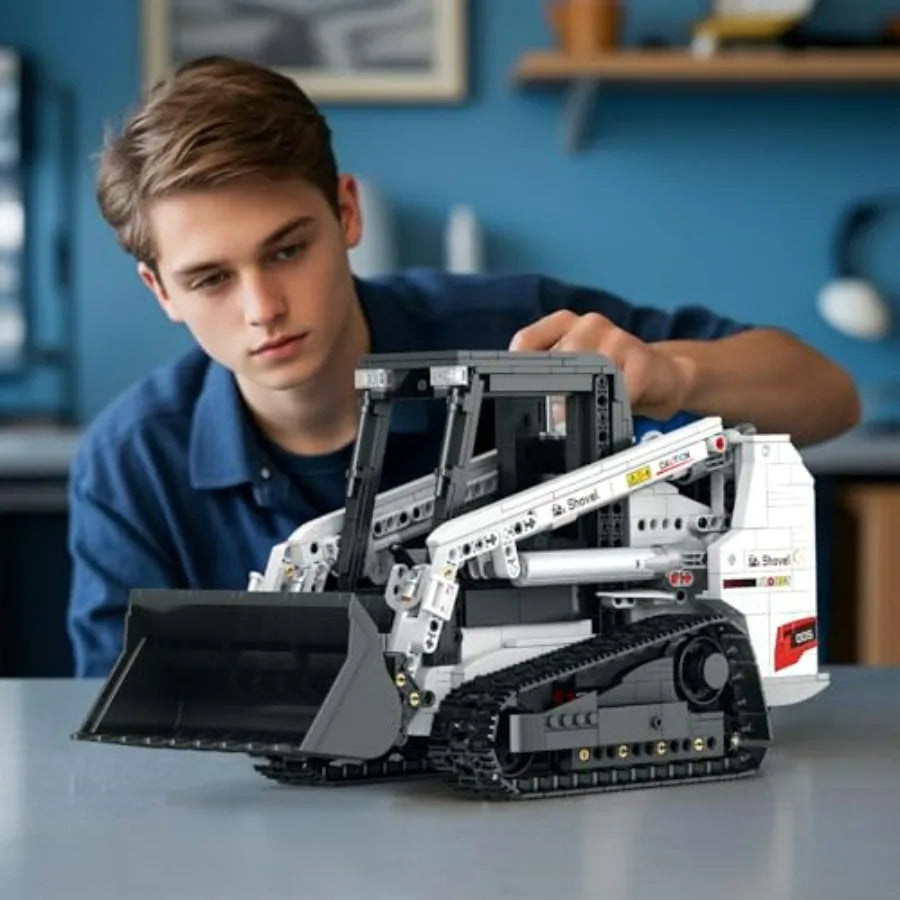 Reobrix Bobcat Skid Steer Loader Building Block Set With App Remote RC Control