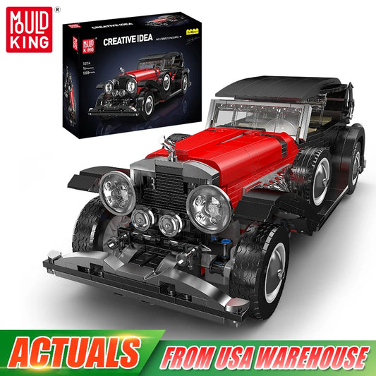 Mould King 10114 Vintage Car Building Block Set For Kids Christmas Gift