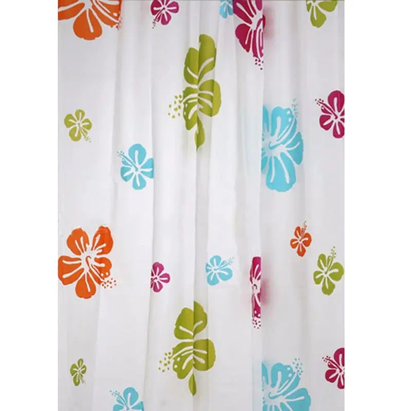 Waterproof PEVA Shower Curtain Set 12 Hooks 71x79 Inches