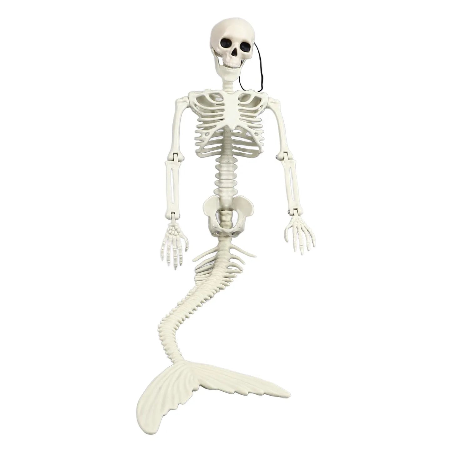 Skeleton Mermaid 80cm Length Plastic Life Size Full Body Skeleton Mermaid with Movable Joints Halloween Outdoor Decor