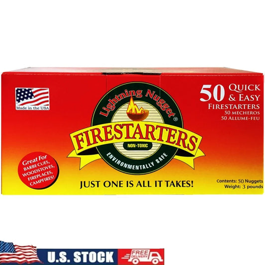 All Natural Pine Scented Fire Starters 50 Count Outdoor Use