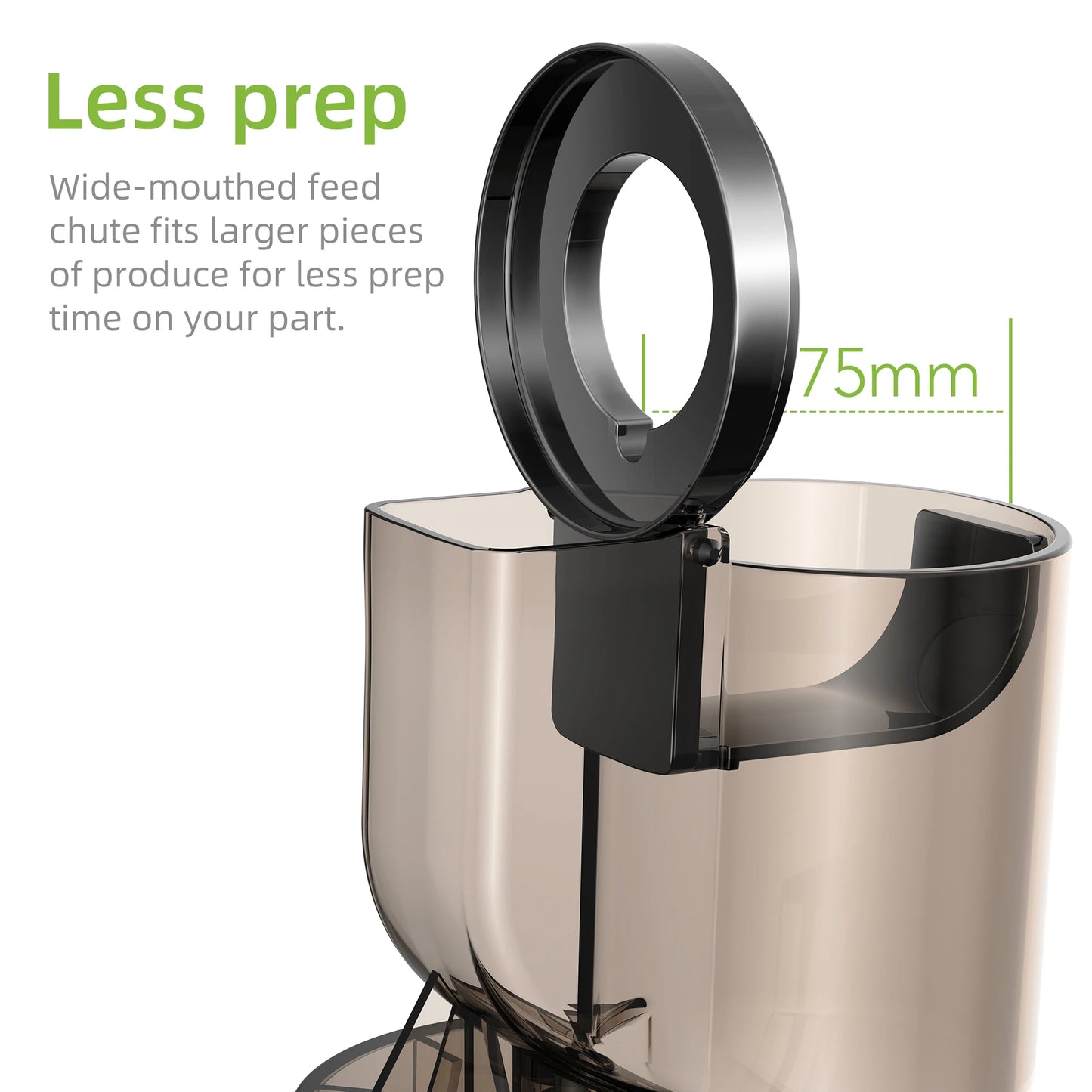 BioloMix Cold Press Juicer with 78mm Feed Chute and 200W Powerful Motor for Whole Fruits and Vegetables