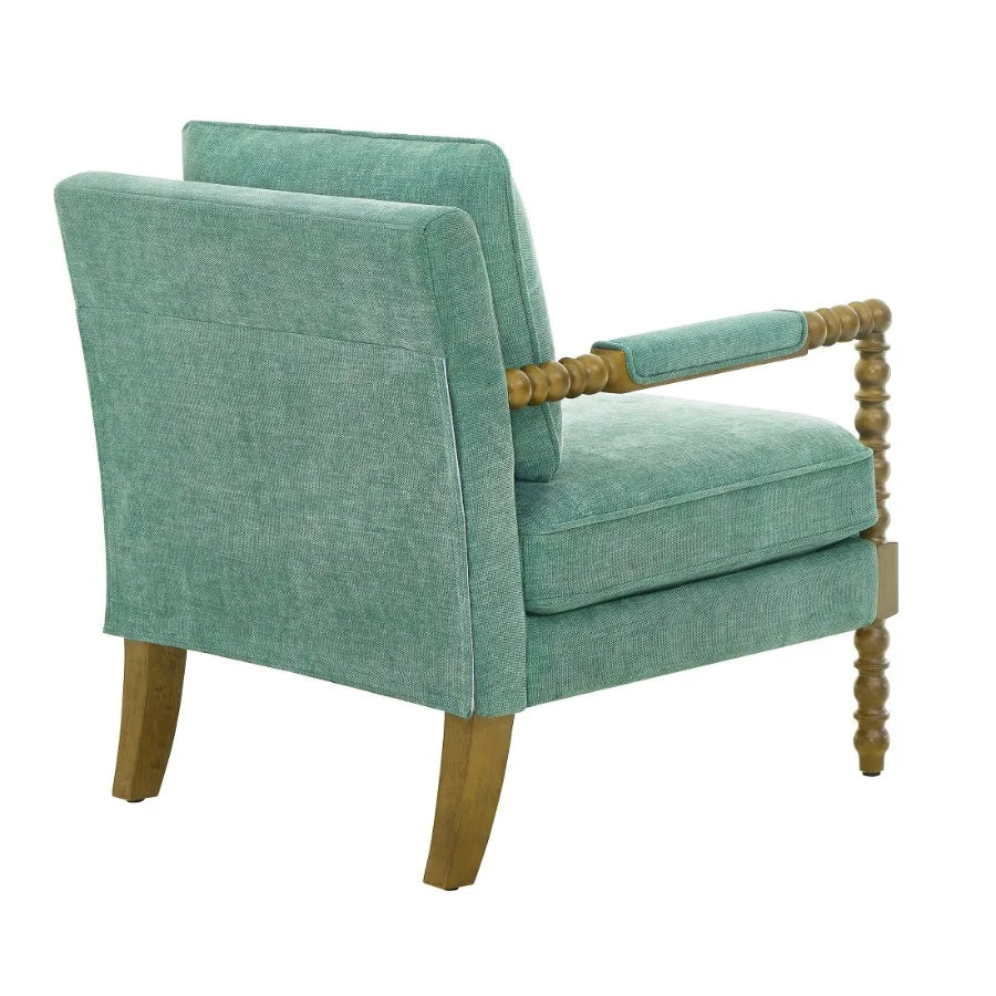 Pioneer Woman Spindle Accent Chair Antique White Upholstery