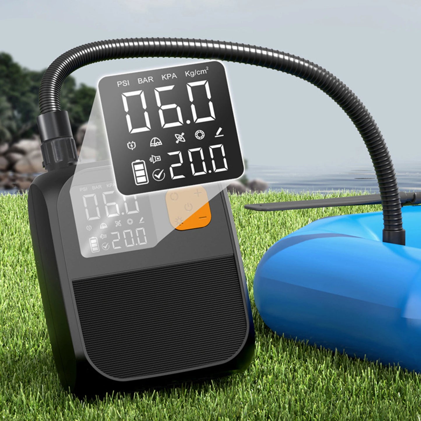 SUP Electric Air Pump 25 PSI Portable Inflatable Stand Up Paddle Board Pump