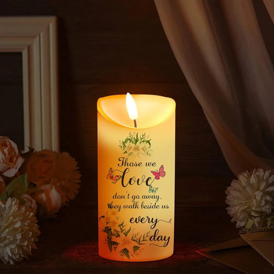 LED Flameless Cardinal Memorial Candle for Sympathy Gifts