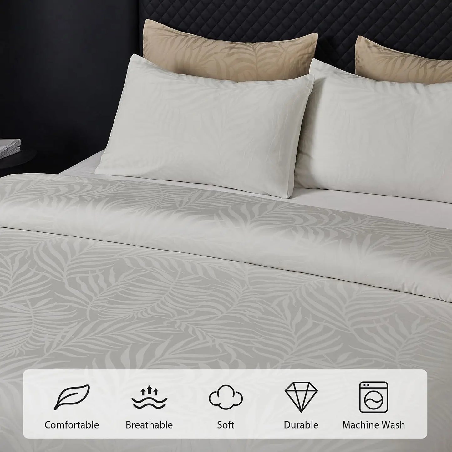 Simple And Opulence Duvet Cover Cotton Blend Breathable Luxury Bedding