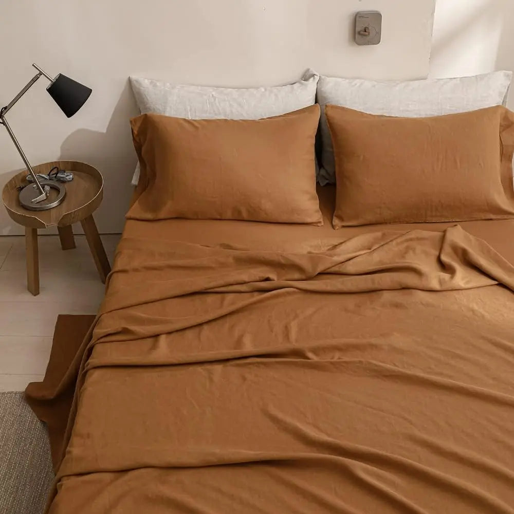 Simple Opulence 3 4 Piece Bed Linen Sheet Set French Flax