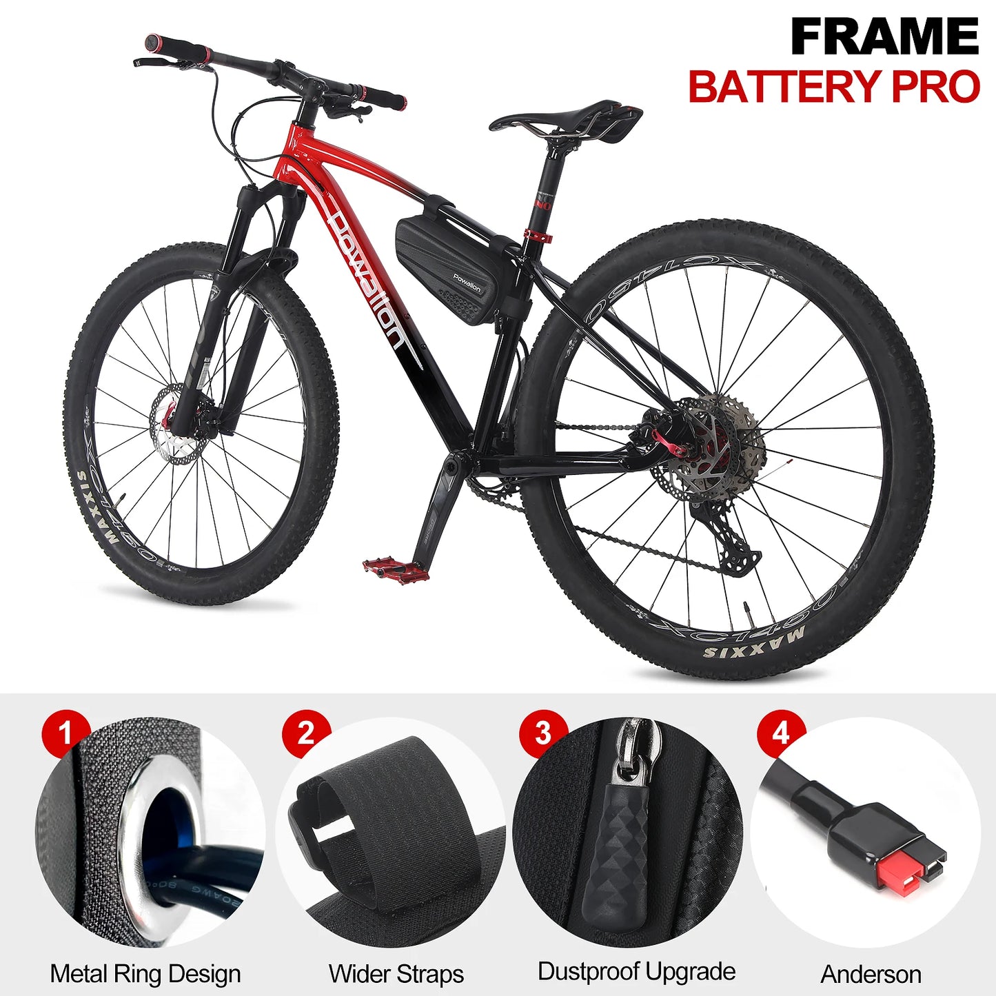 Ebike Battery 36V 48V Triangle Case Waterproof 10 13 20Ah