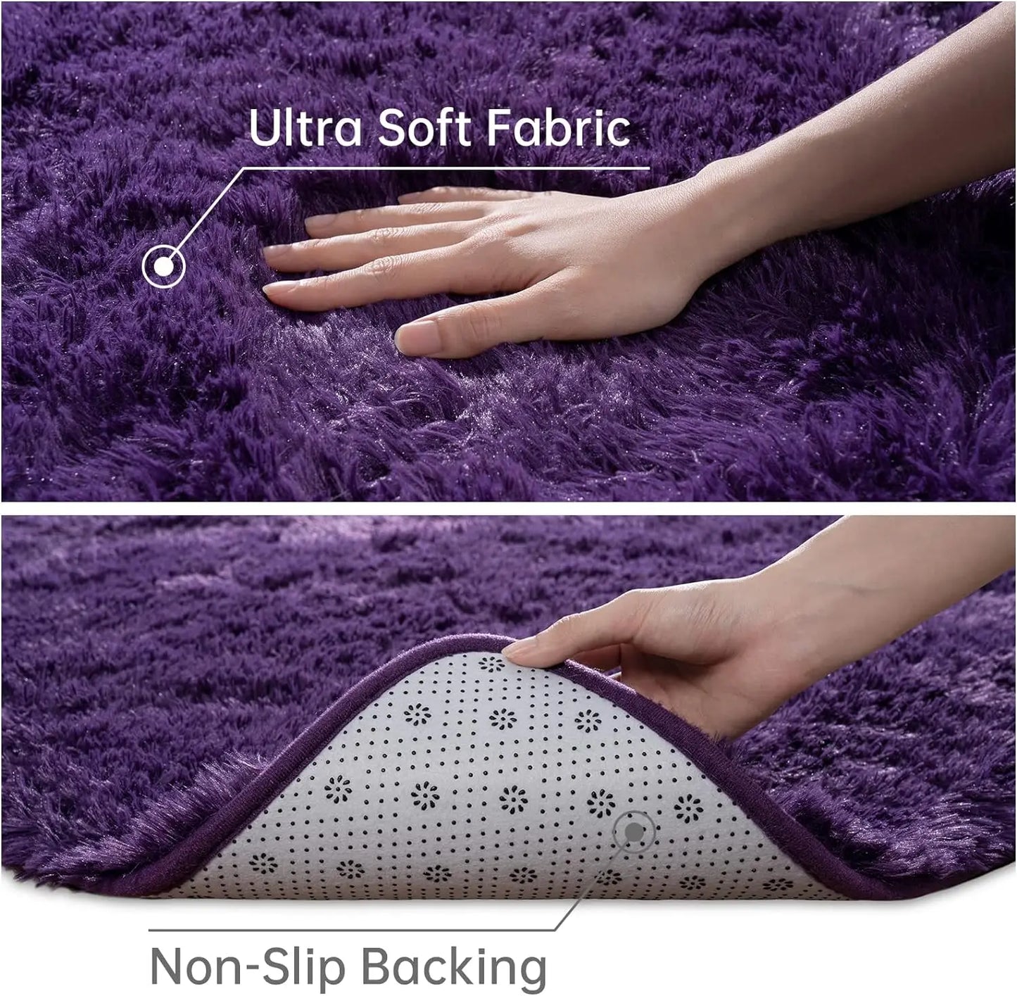 Fluffy Rugs for Bedroom Fuzzy Area Rugs for Living Room Soft Kids Carpet Non Slip for Hardwood Floors Room Decor