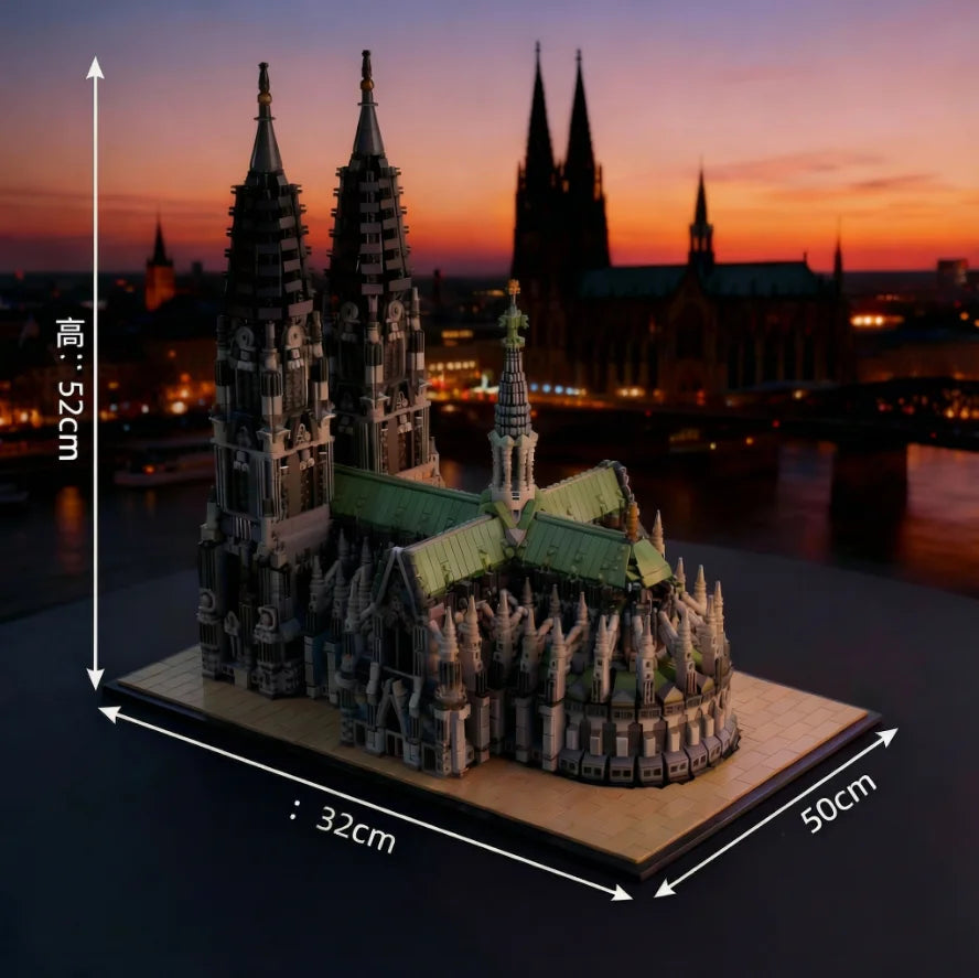 8614 Piece Cologne Cathedral Building Blocks Gothic Church Model Kit DIY