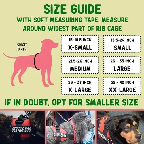 Emotional Support Dog Vest With ID Tag And ADA Cards Durable Service Dog Harness