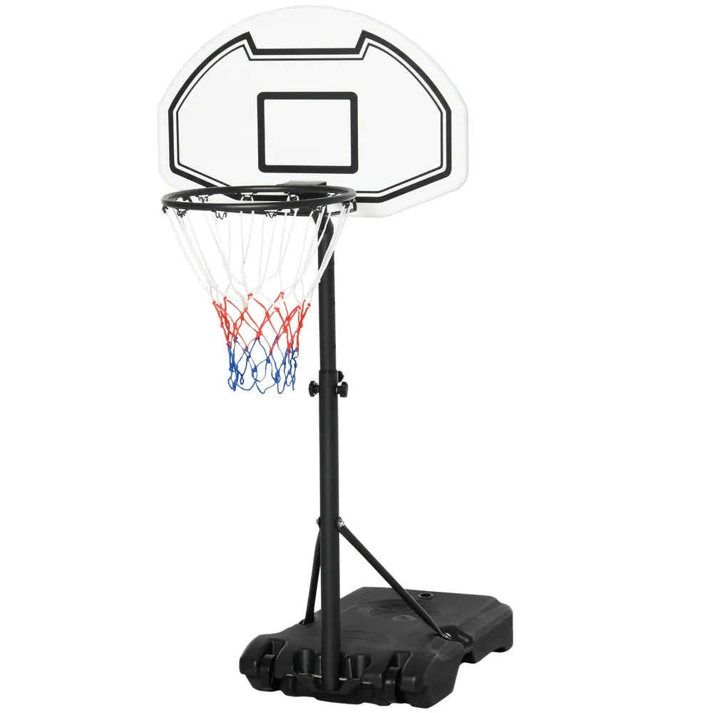 Aosom Height Adjustable Basketball Hoop Portable Stand 30 Foot Backboard