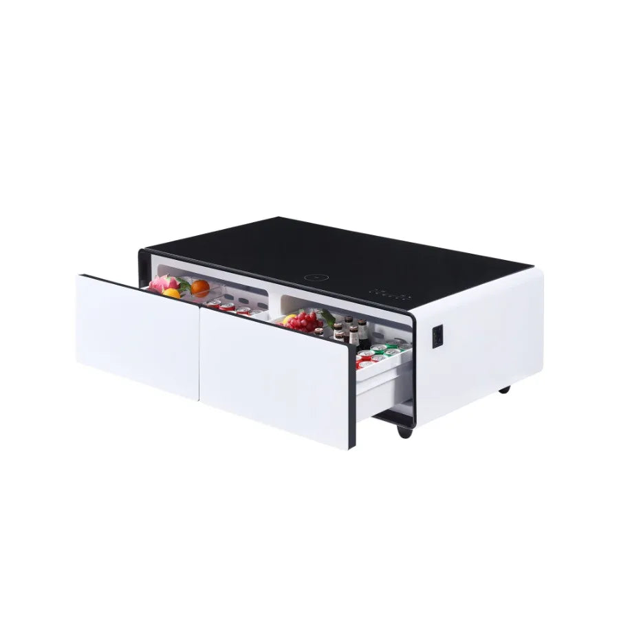 Modern Smart Coffee Table Builtin Fridge Bluetooth Speaker