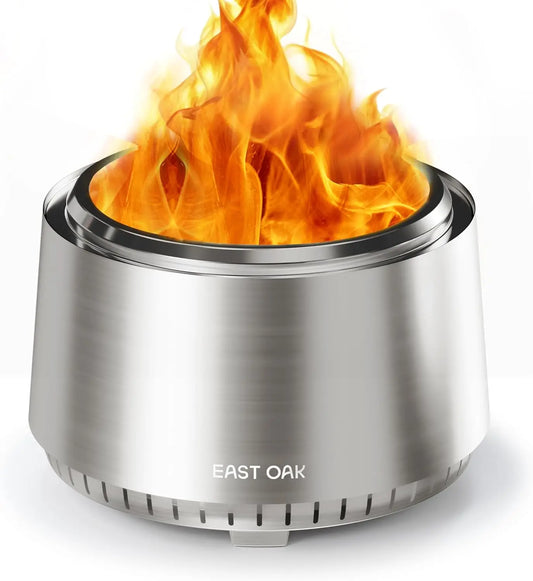 Smokeless Fire Pit 21 Inch Patio Outdoor Stainless Carry Bag