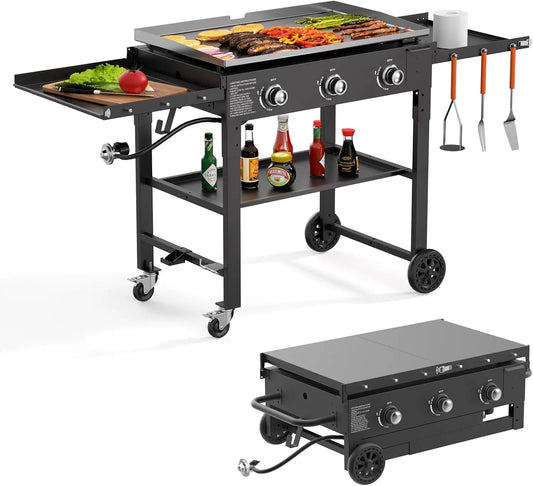 Foldable Gas Griddle 31.5 Inch Propane Grill 45000 BTU