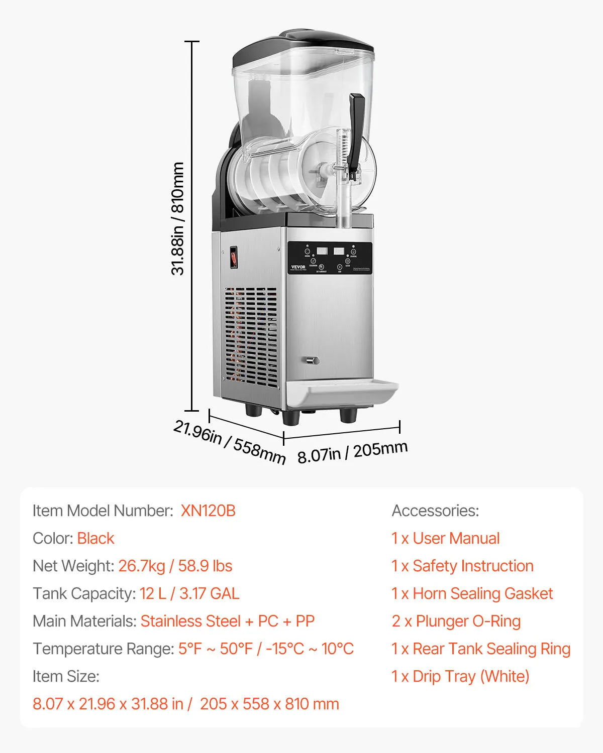 SucceBuy 3-36L Commercial Slushy Machine 1-3 Tanks Stainless Steel Margarita Smoothie Frozen Drink Maker for Home and Restaurants