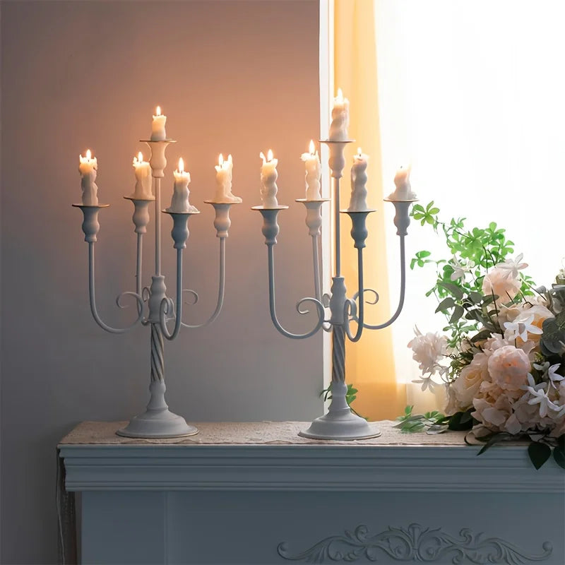 5 Iron Candle Holders For Weddings And Banquets Decor