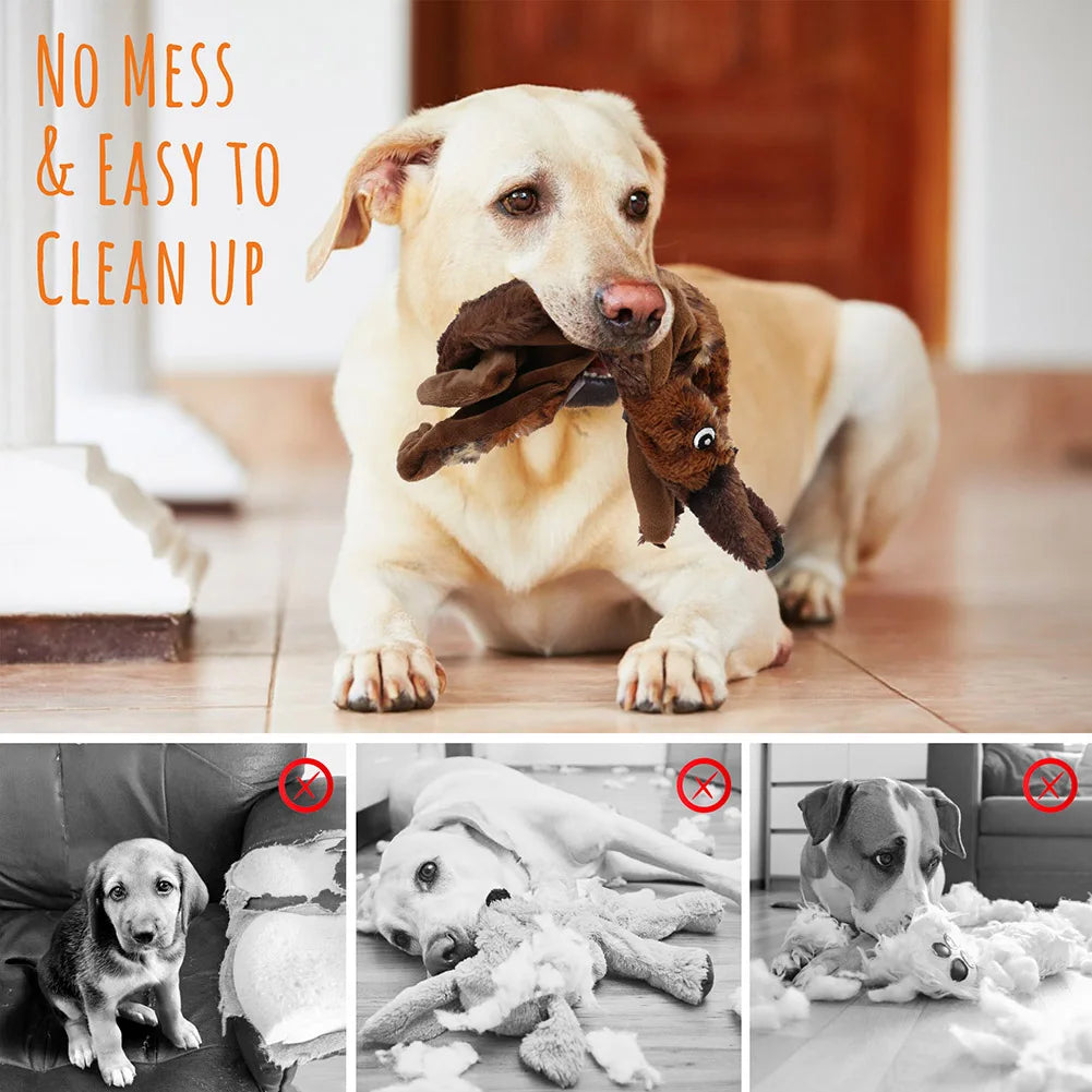 5 Pieces Crinkle Squeaky Dog Toys Durable Plush No Stuffing