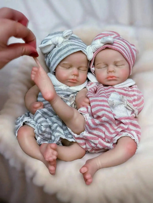 Saskia Full Body Silicone Reborn Doll 13 Inch Open Mouth