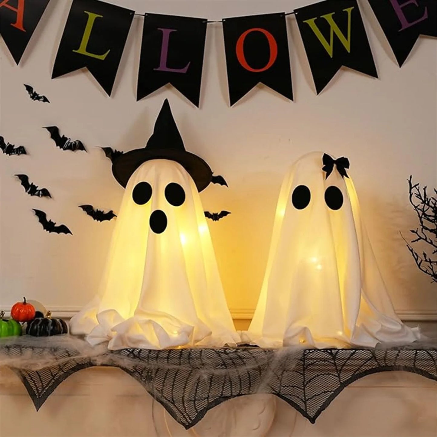 Halloween Decorations Mesh Ornaments Spooky Indoor Atmosphere Props Halloween Party Decor