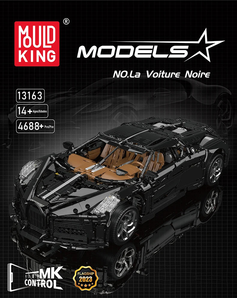 Mould King 13163 La Voiture Noire Building Block Sport Car Set