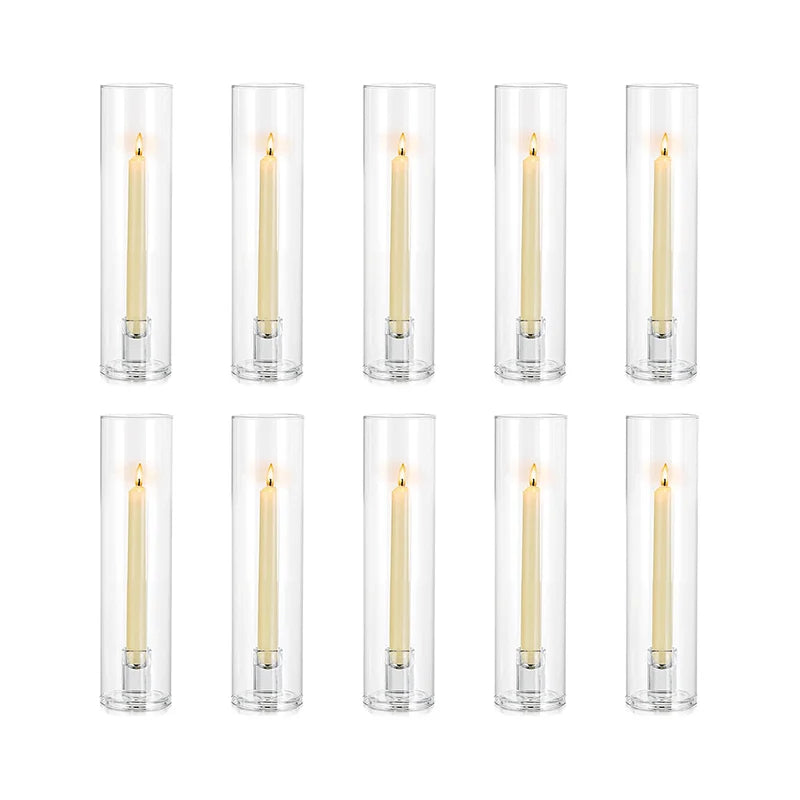 Wind Resistant Hurricane Candle Holders Cylindrical Covers