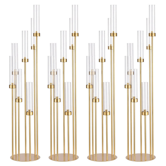 Gold 7 Arm Floor Candelabra 48 Inch Wedding Centerpieces